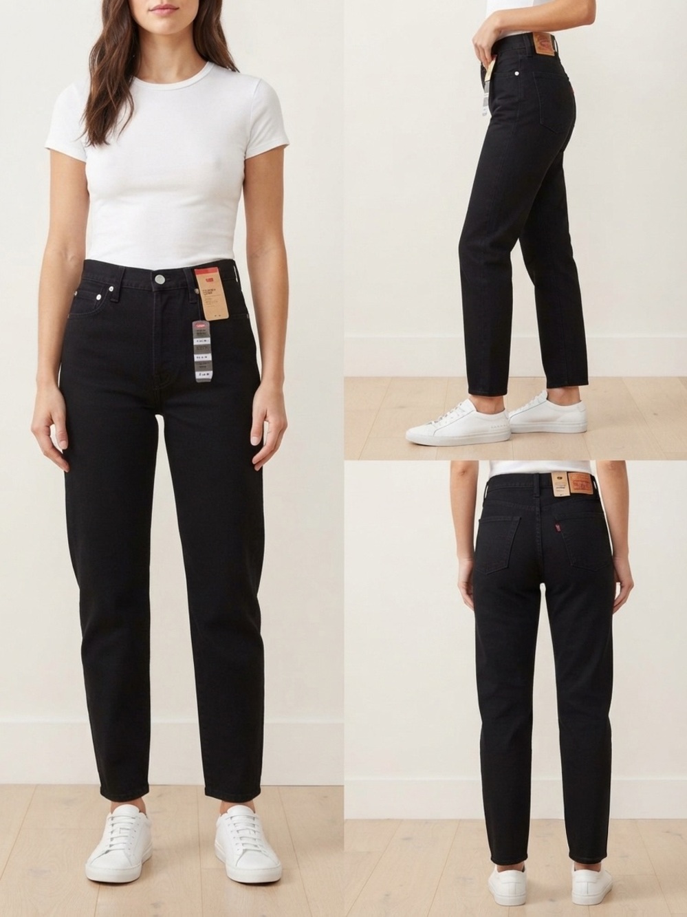 Levi's 80s Mom Jeans Black Women's High-Rise Straight Jeans